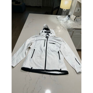 NEW White Men's Pin Fin Snow Windbreaker Jacket Alpha $200 3X
